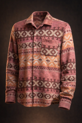 پیراهن پشمی طرح وینتیج با ترکیب رنگهای فوق العاده شیک و جذاب * کیفیت تضمینی