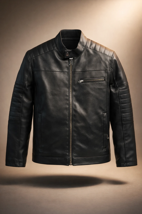 کت چرم مشکی کلاسک مردانه با کیفیت عالی و طراحی مدرن کد 525