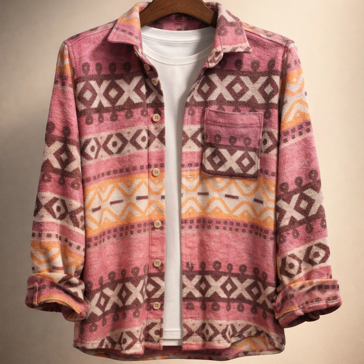 پیراهن پشمی طرح وینتیج با ترکیب رنگهای فوق العاده شیک و جذاب * کیفیت تضمینی