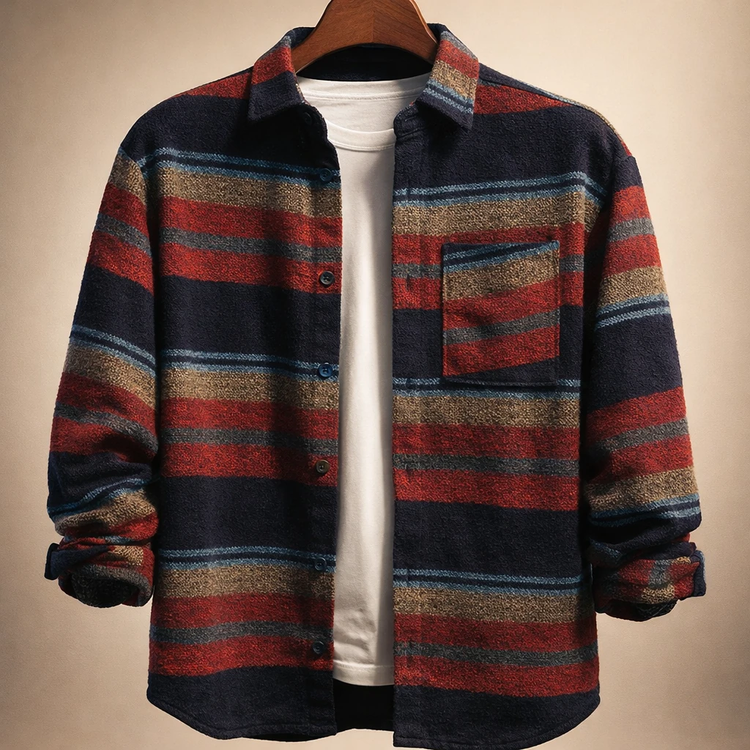 پیراهن کنف پشمی صددرصد نخ طرح وینتیج گلیمی رینگری هنری کد v55