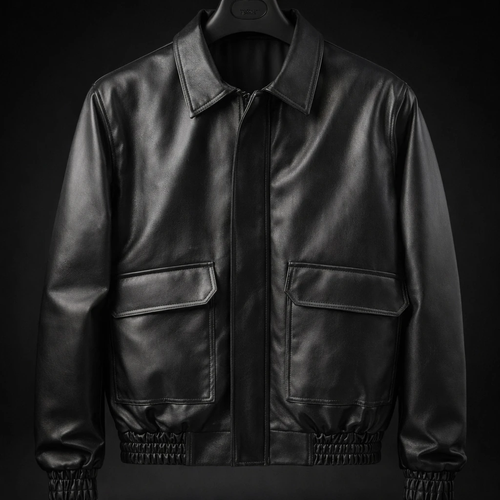 جکت چرم مشکی مات مدل باکسی لش | فوقالعاده شیک و با کیفیت ترند 2026