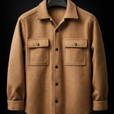 کت فوتر مردانه شتری کجراه خاص گرماژ بالا فوقالعاده شیک استایل باکسی