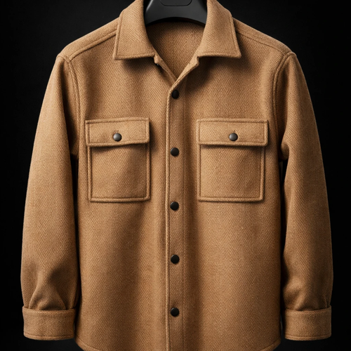 کت فوتر مردانه شتری کجراه خاص گرماژ بالا فوقالعاده شیک استایل باکسی