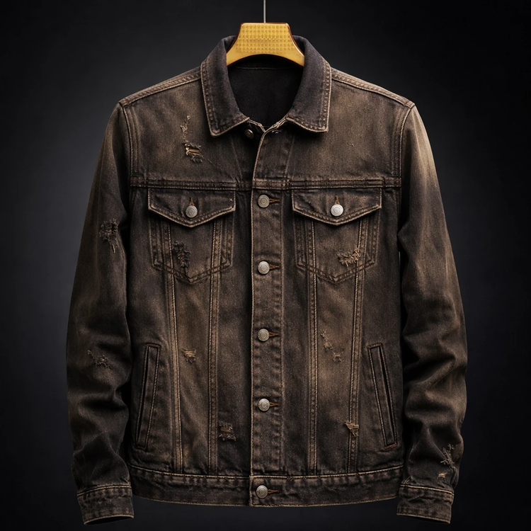 کت جین تینت نفتی گازوییلی کد ۲ فوق العاده شیک 2026 * استایل لانگ * پارچه گرم بالا سنگین قواره استاندارد