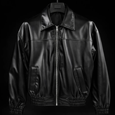 جکت چرم مشکی پایین کش خاص 😈 * استایل ترند و فوق العاده شیک ۲۰۲۶