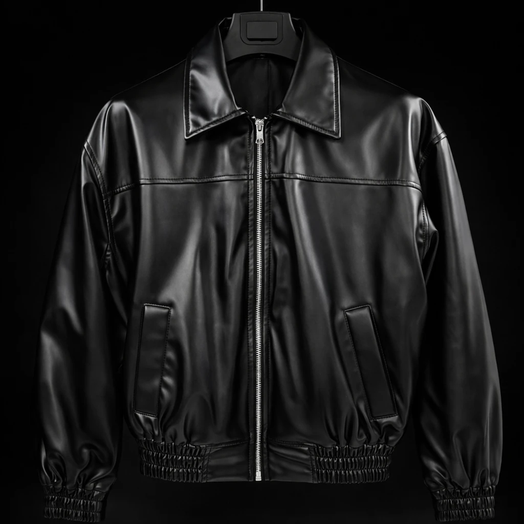 جکت چرم مشکی پایین کش خاص 😈 * استایل ترند و فوق العاده شیک ۲۰۲۶