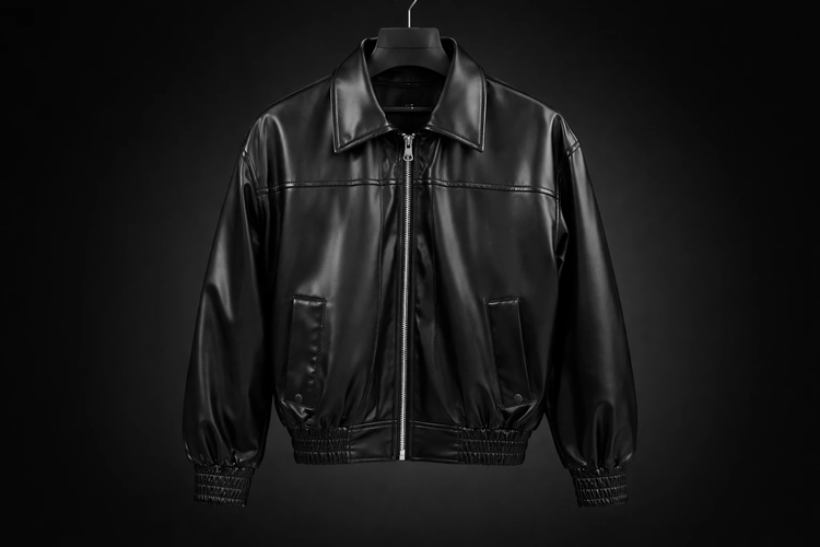 جکت چرم مشکی پایین کش خاص 😈 * استایل ترند و فوق العاده شیک ۲۰۲۶