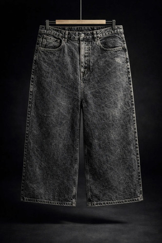 شلوارک جورس بگ جین تینت سبز ذغالی مردانه با زاپ کاستوم فوقالعاده خفن 2026 قد 75 سانت