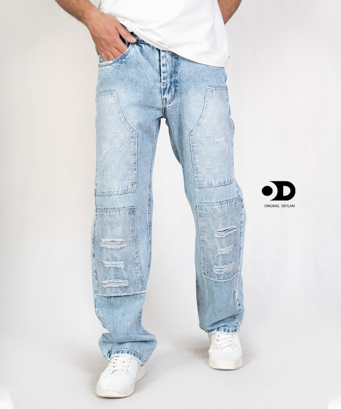 شلوار بگ کاستوم شده یخی خاص کد ۸۰