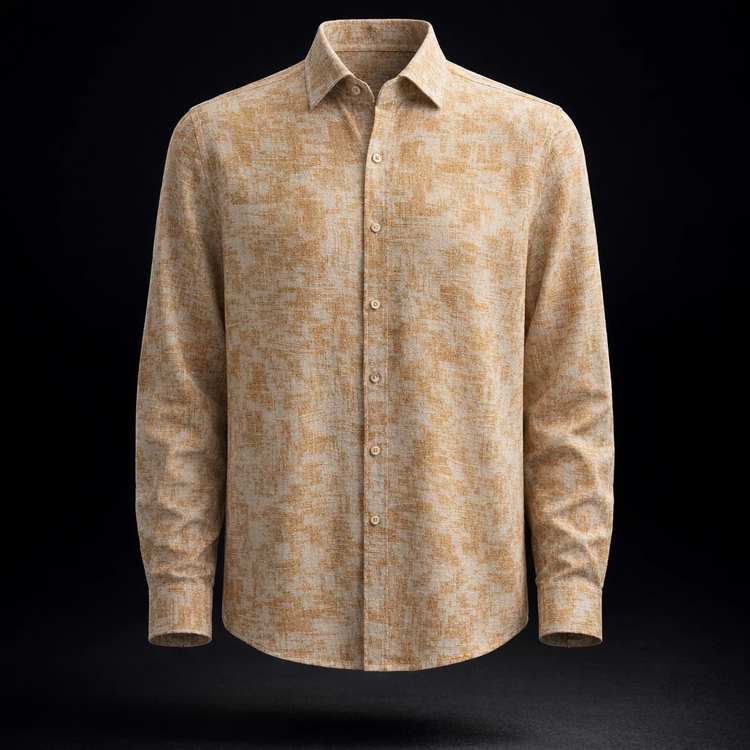 پیراهن آستین بلند چاپی مردانه پارچه فوقالعاده با کیفیت و خاص