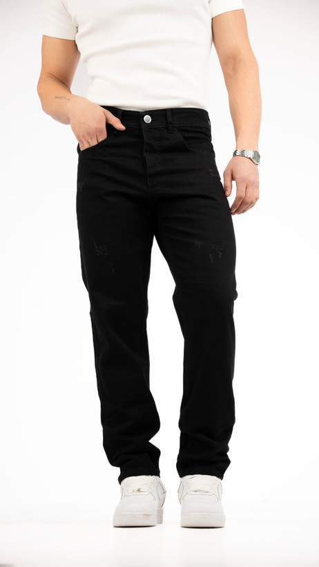 شلوار مام فیت مشکی زاپ سطحی با کیفیت عالی| فوقالعاده شیک و خفن کد 965