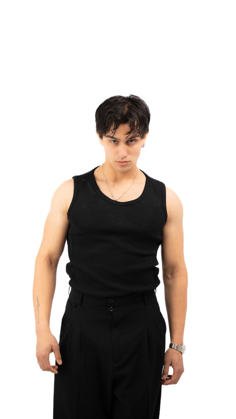 تنک تاپ مشکی کبریتی مناسب سایز 50 تا 100 کیلو | کیفیت عالی