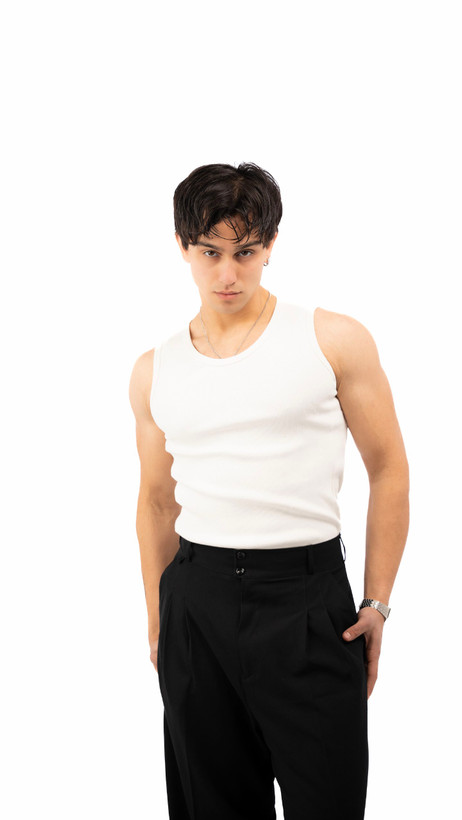 تنک تاپ سفید bms کبریتی مناسب سایز 50 تا 100 کیلو | کیفیت عالی