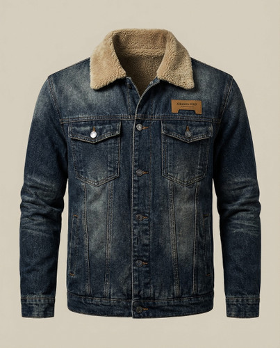 محصول فوق لوکس-کت جین رنگ خاص سرمه ای سبز سنگشور خز دار کیفیت فوقالعاده استثنایی سایز 3XL