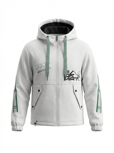 سویشرت بهاره Quilted Hoodie / Quilted Jacket Hoodie) کلاهدار مردانه | استایل تکنیکال مدرن