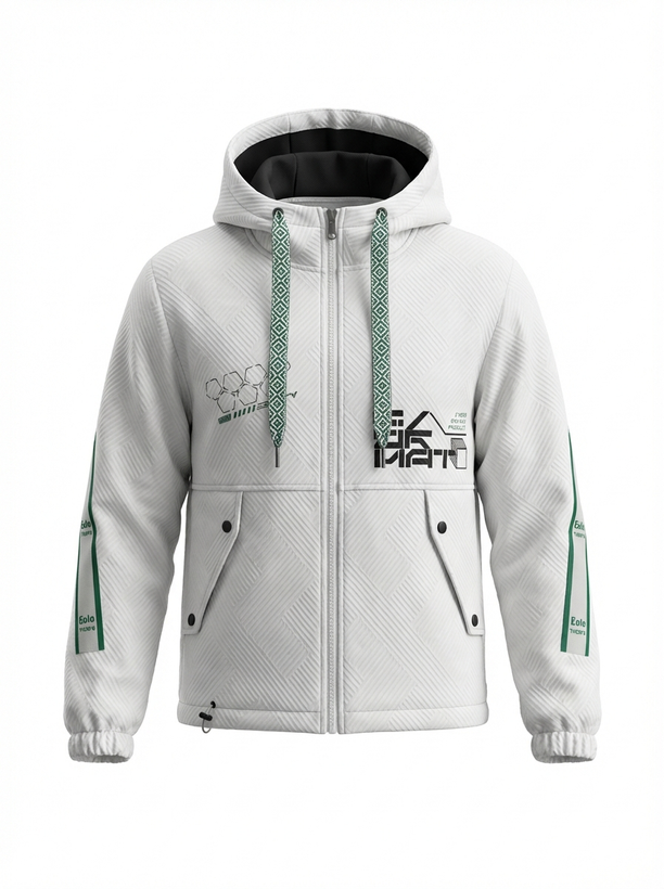 سویشرت بهاره Quilted Hoodie / Quilted Jacket Hoodie) کلاهدار مردانه | استایل تکنیکال مدرن