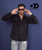 جکت فوتر کبریتی مردانه مشکی خاص گرماژ بالا فوقالعاده شیک استایل باکسی