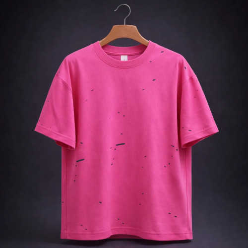 تیشرت زاپدار لش صورتی با کیفیت و تنخور استثنایی