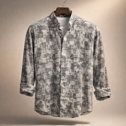 پیراهن آستین بلند مردانه پارچه فوقالعاده با کیفیت و خاص بدون چروک شدن کدGrey ,MP22