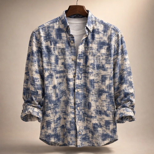 پیراهن آستین بلند مردانه پارچه فوقالعاده با کیفیت و خاص بدون چروک شدن کد MP22,Navy