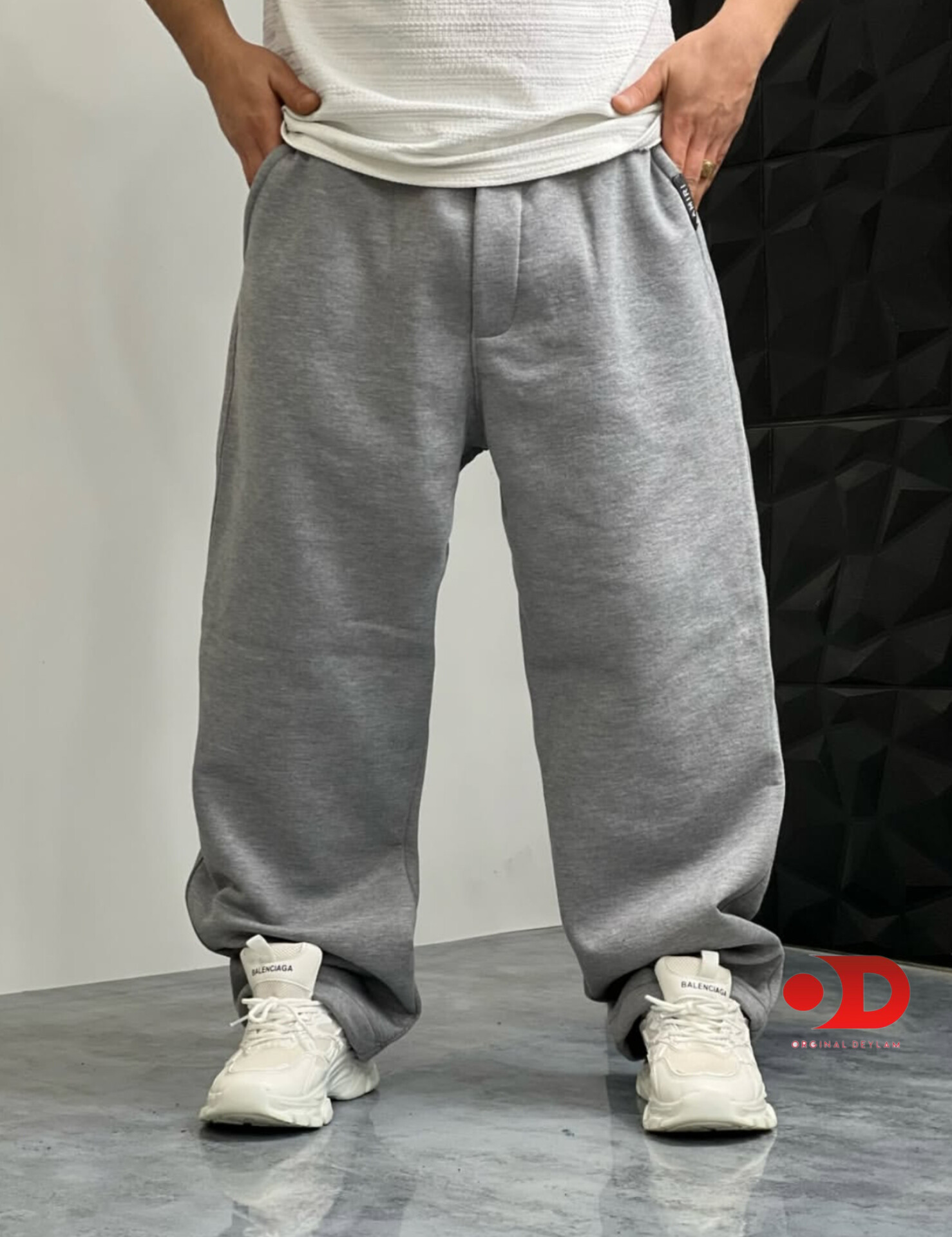 جاگر بگ پارچه دورس ضخیم طوسی تیره ملانژ قد ۱۱۰ سانت | کپ خفن 2026