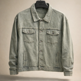 کت جین سبز صابونی مردانه | کپ لش باکسی اولد مانی | کیفیت عالی