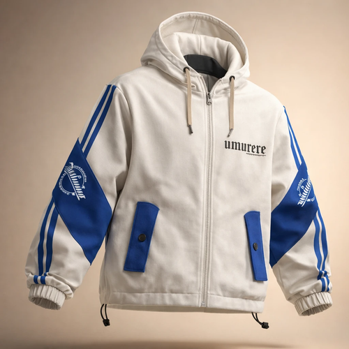 سویشرت بهاره سفید آبی | استایل اسپرت وایب استریت کد FZ/T81003