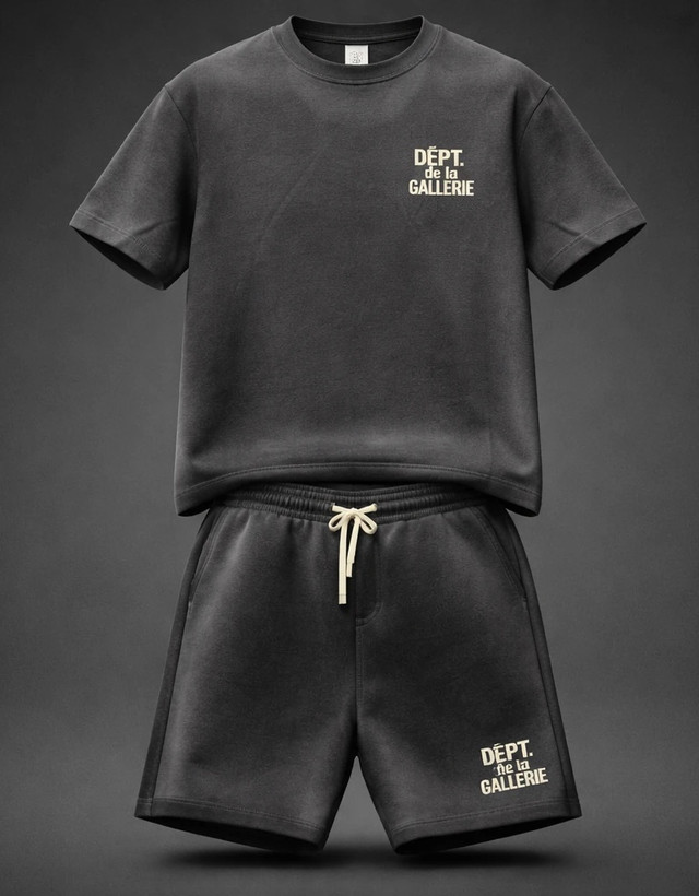 ست تیشرت و شلوارک مشکی سایه دار،پارچه دورس درجه یک