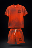 ست تیشرت و شلوارک نارنجی دودی، پارچه درجه یک دورس