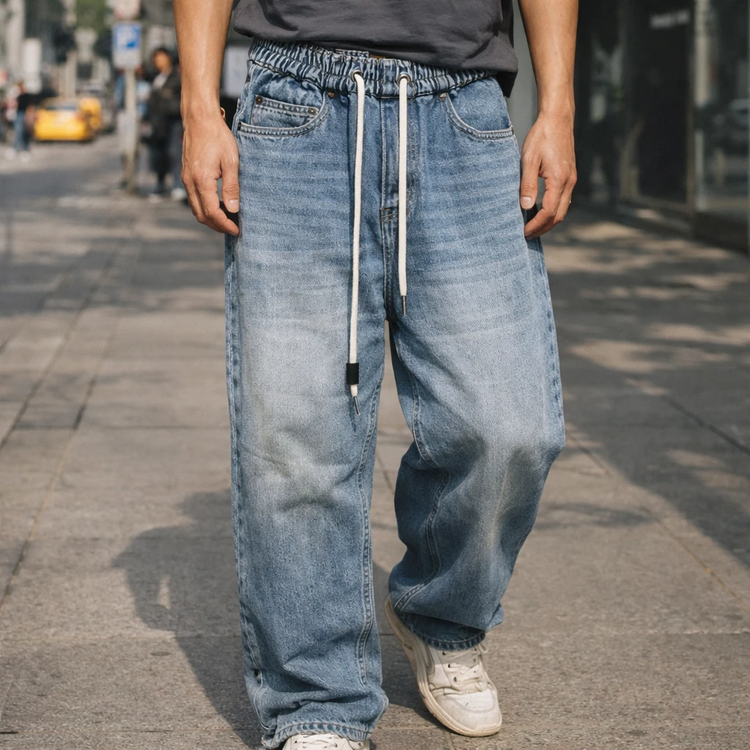 شلوار واید لگ (Wide Leg) شست سبز صابونی خاص | استایل لش استریت ۲۰۲۶ کد A-32