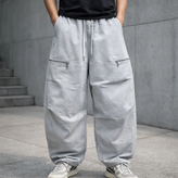 شلوار لش بالونی (Balloon Fit) طوسی استایل شیک و ترند کد S1509