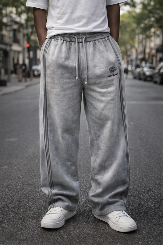 شلوار واید لگ طوسی خاص سنگشور | سایزبندی