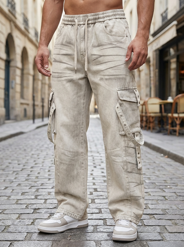 شلوار جین وایدلگ کاستوم شده فول بگ استایل شیک و ترند LPF-9702