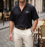 پیراهن مشکی لش باکسی پارچه مازراتی با کپ اولد مانی ترند 2026 | کد A328