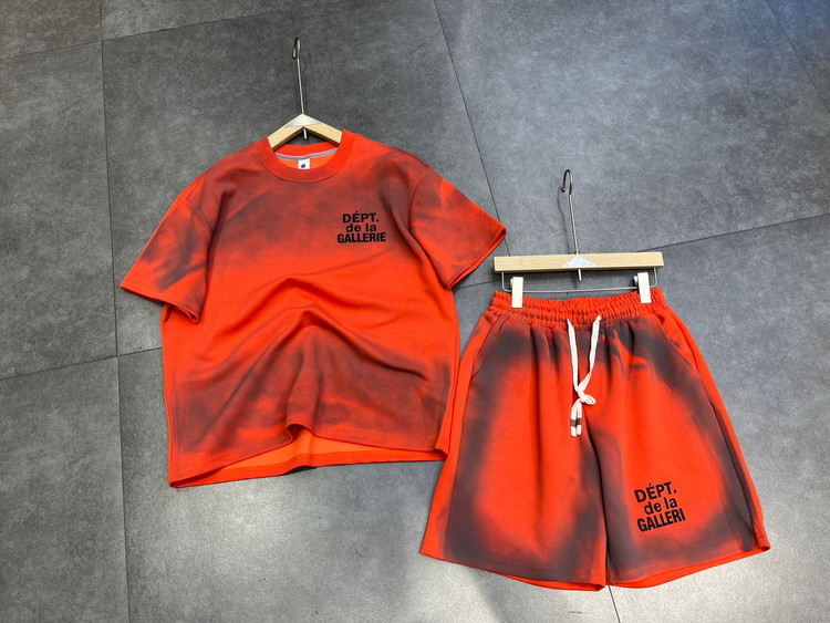 ست تیشرت و شلوارک نارنجی دودی،پارچه دورس درجه یک_اورجینال دیلم