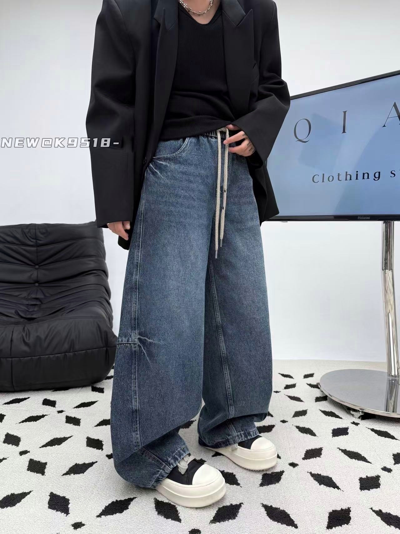 شلوار جین بالونی صابونی (Wide Leg) با کیفیت فوقالعاده