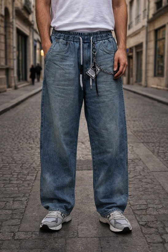 شلوار جین بالونی بگ مستر کوالیتی رنگ خاص کد 9035