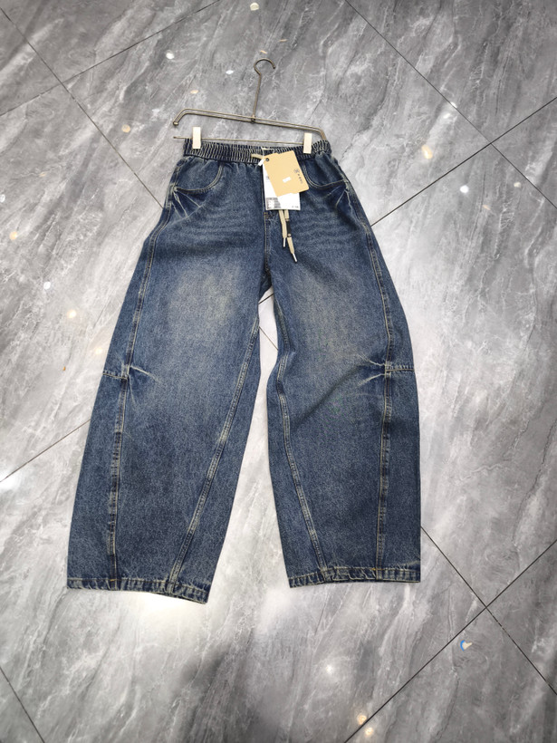 شلوار جین بالونی بگ سبز صابونی خاص مستر کوالیتی قد ۱۱۰ سانتی متر کد A3588