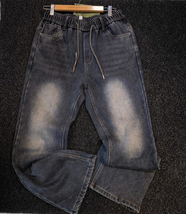 شلوار جین بالونی بگ سرمه ای سبز خاص مستر کوالیتی قد ۱۱۰ سانتی متر کد A3581
