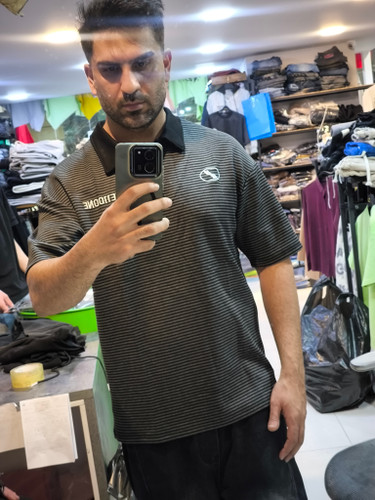 تیشرت رینگری یقه دار باکسی لش مستر کوالیتی مشکی | اورجینال دیلم