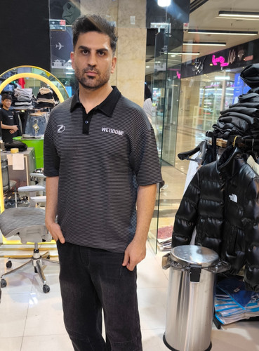 تیشرت رینگری یقه دار باکسی لش مستر کوالیتی مشکی | اورجینال دیلم