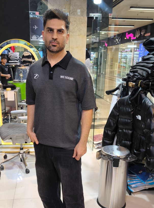 تیشرت رینگری یقه دار باکسی لش مستر کوالیتی مشکی | اورجینال دیلم