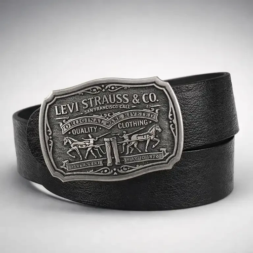 کمربند کروم اعلا سگک نقره ای تسمه طرح چرم استایل بگ ۲۰۲۶ کد۳