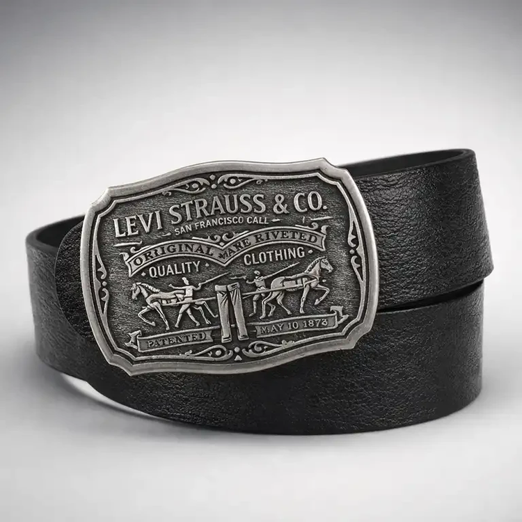 کمربند کروم اعلا سگک نقره ای تسمه طرح چرم استایل بگ ۲۰۲۶ کد۳