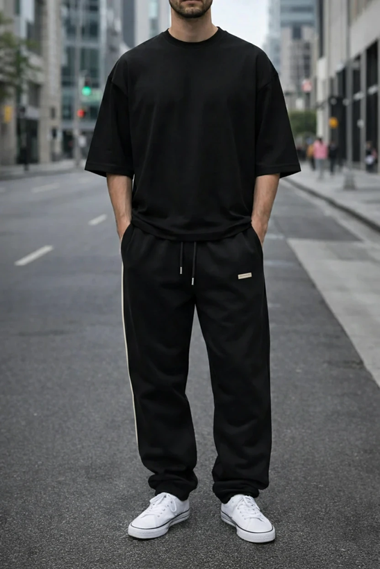 جاگر بگ مستر کوالیتی مشکی مردانه پارچه غواصی | کیفیت فوق استثنایی