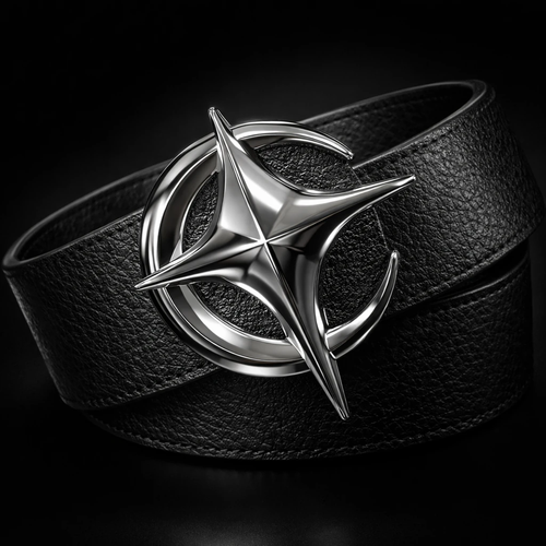 کمربند کروم هارتز اعلا سگک فلزی تسمه طرح چرم استایل بگ ۲۰۲۶ کد۲