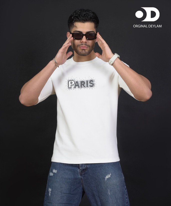 تیشرت سفید PARIS باکسی لش مستر کوالیتی کیفیت فوق استثنایی | اورجینال دیلم