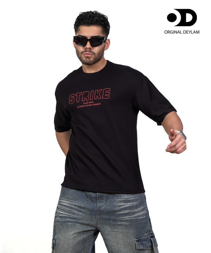 تیشرت مشکی داغی خور باکسی لش مستر کوالیتی کیفیت فوق استثنایی | اورجینال دیلم