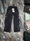 محصول فوق لوکس#شلوار جین واید بگ مشکی (Wide Leg) با جزییات بندی کارگو فوقالعاده خفن| استایل لش استریت ۲۰۲۶ کد9702