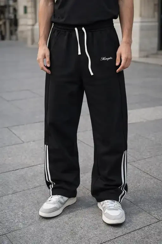 شلوار جاگر نیم بگ سه خط مشکی * فوقالعاده شیک و با کیفیت